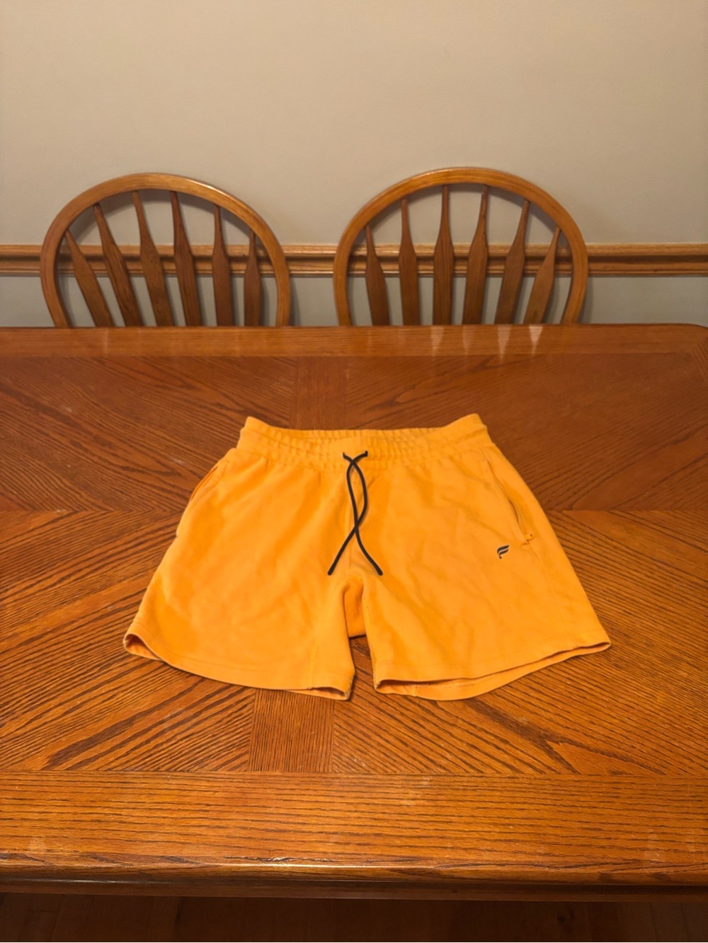 Fabletics Men’s Go-To Lightweight Athletic Shorts - Gold Drawstring Gym